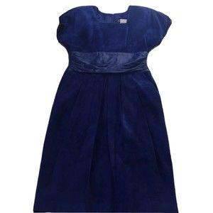 Womens Dress Sz 8 WPL8046  Leather/suede Blue VTG Morgan Taylor